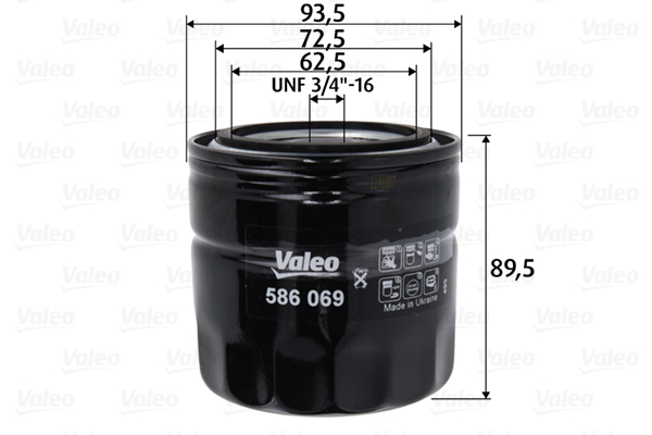 alyvos filtras - 586069 VALEO